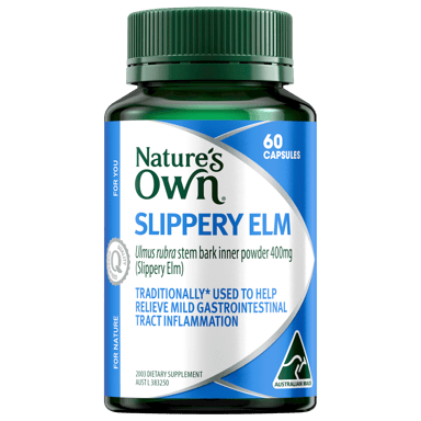 NATURES OWN SLIPPERY ELM 60 CAPSULES