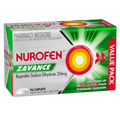 NUROFEN ZAVANCE 96 CAPLETS