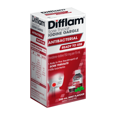 DIFFLAM SORE THROAT READY TO USE FRESH MINT GARGLE 200ML