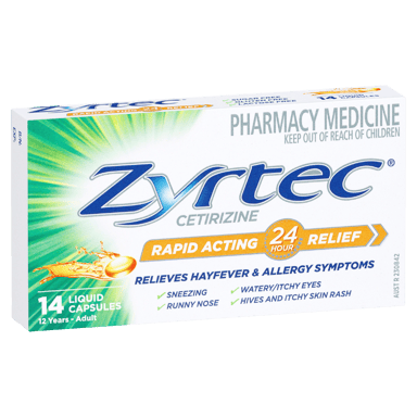 ZYRTEC LIQUID 14 CAPSULES