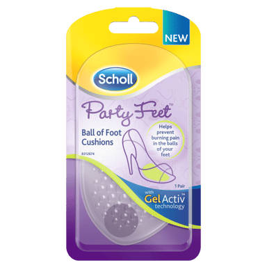 SCHOLL PARTY FEET GEL CUSHIONS 1 PAIR