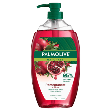 PALMOLIVE BODY WASH NATURALS POMEGRANATE WITH MANGO 1 LITRE