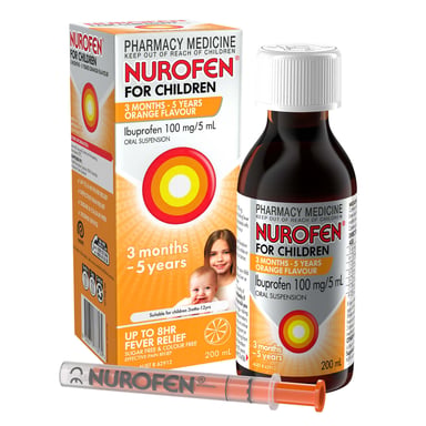 NUROFEN FOR CHILDREN 3 MONTH - 5 YEARS ORANGE 200ML