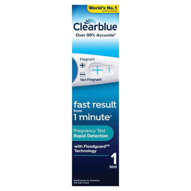 CLEARBLUE VISUAL RAPID PREGNACY TEST 1 PACK