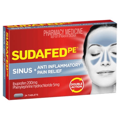 SUDAFED PE SINUS + ANTI-INFLAMMATORY PAIN 24 TABLETS