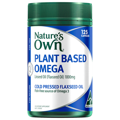 NATURES OWN PLANT BASED OMEGA 125 CAPSULES
