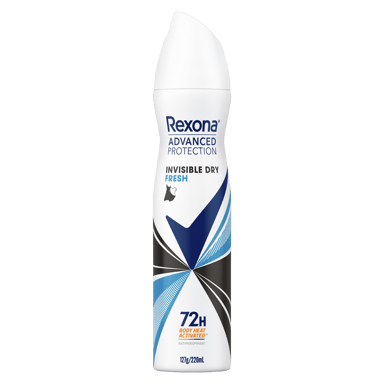 REXONA WOMEN ADVANCE PROTECT ANTIPERSPIRANT INVISIBLE DRY FRESH 72HR 220ML