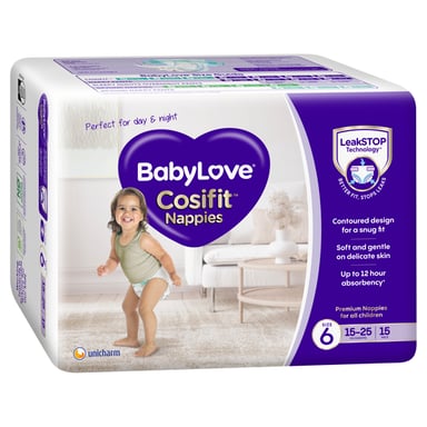 BABYLOVE COSIFIT NAPPIES JUNIOR 15 PACK