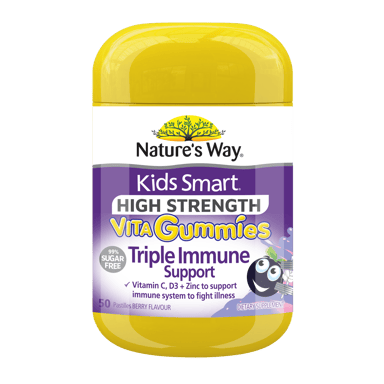 NATURES WAY KIDS SMART VITA GUMMIES TRIPLE IMMUNE SUPPORT 50