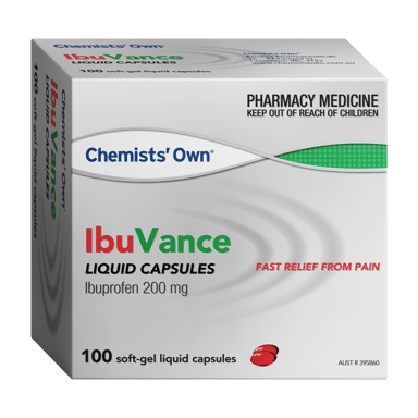 CHEMISTS OWN IBUVANCE 200MG 100 CAPSULES