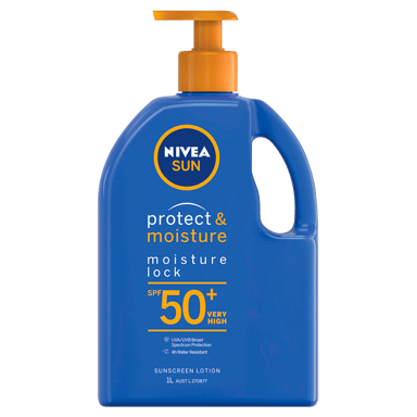 NIVEA PROTECT & MOISTURE SUNSCREEN LOTION SPF50+ 1 LITRE