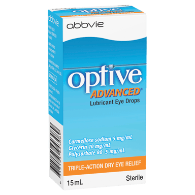 OPTIVE ADVANCED LUBRICANT EYE DROPS 15ML
