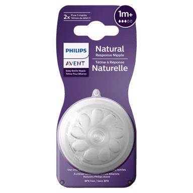 AVENT NATURAL RESPONSE TEATS FLOW 3 1MTH+ 2 PACK