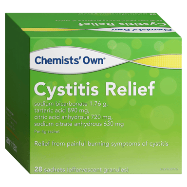 CHEMIST OWN CYSTITIS RELIEF SACHETS 4G 28 PACK