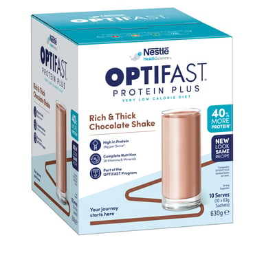 OPTIFAST VLCD PROTEIN PLUS SHAKE CHOCOLATE 63G 10 PACK