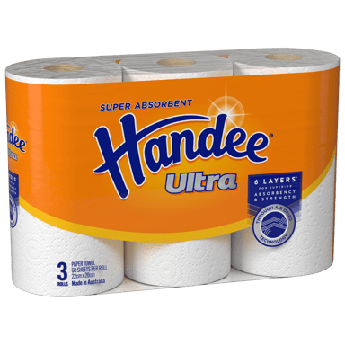 HANDEE SORBENT PAPER TOWEL ULTRA  3 PACK