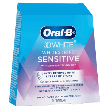 ORAL-B 3D WHITE WHITENING STRIPS SENSITIVE 2.5% 14 PACK