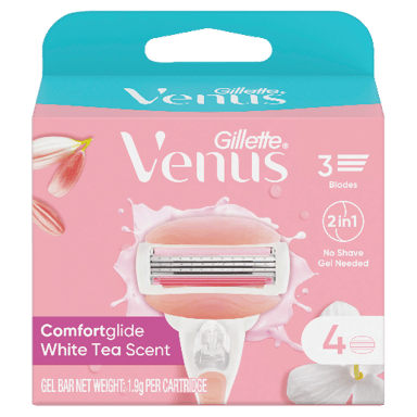 GILLETTE VENUS COMFORTGLIDE WHITE TEA REFILL BLADES 4 PACK