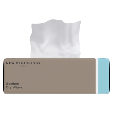 NEW BEGINNINGS BAMBOO DRY WIPES 100 PACK