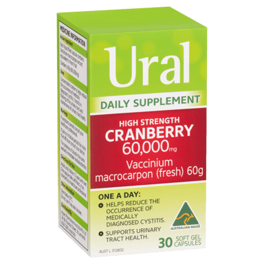 URAL HIGH STRENGTH CRANBERRY 60000MG CAPSULES 30
