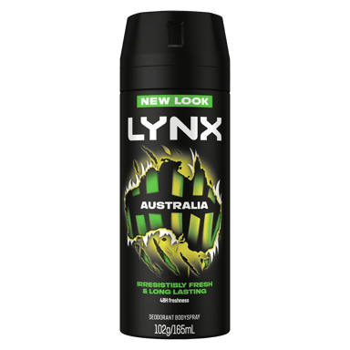 LYNX MEN BODY SPRAY AUSTRALIA 48HR 165ML