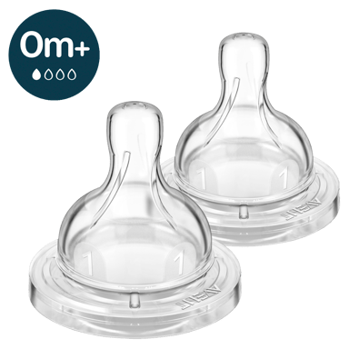 AVENT ANTI COLIC TEAT SILICONE NEWBORN 2 PACK
