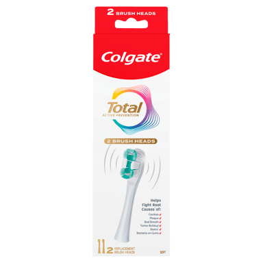 COLGATE TOOTHBRUSH TOTAL POWER TOOTHBRUSH REFILL 2 PACK