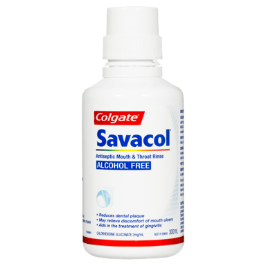 COLGATE MOUTHWASH SAVACOL ALCOHOL FREE ANTISEPTIC 300ML
