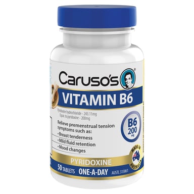 CARUSOS VITAMIN B6 200MG 50 TABLETS