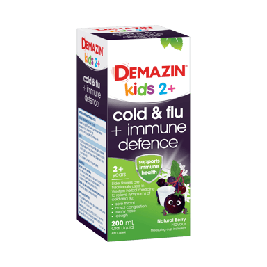 DEMAZIN KIDS 2+ COLD & FLU + IMMUNE DEFENCE 200ML