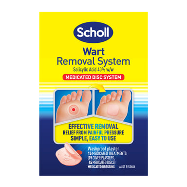 SCHOLL WART REMOVAL SYSTEM WASHPROOF 15 PACK