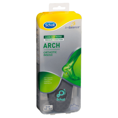 SCHOLL IN BALANCE BALL OF FOOT ARCH ORTHOTIC INSOLES S