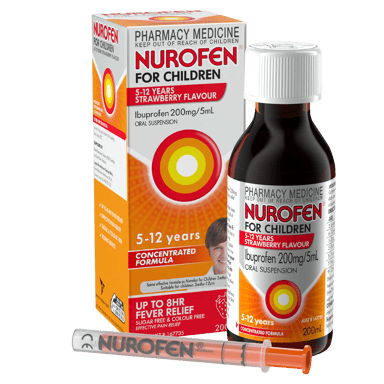 NUROFEN FOR CHILDREN 5 YEARS - 12 YEARS STRAWBERRY 200ML