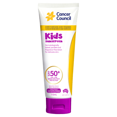 CANCER COUNCIL KIDS SUNSCREEN TUBE SPF50+ 110ML