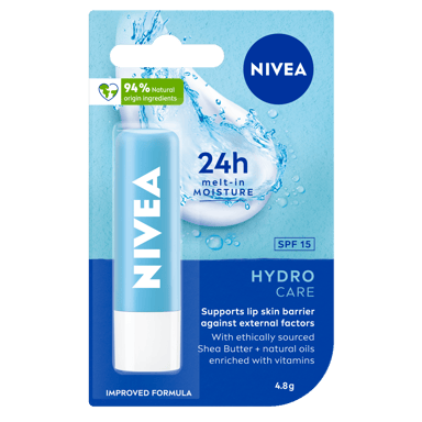 NIVEA LIP BALM STICK HYDRO CARE SPF15+ 4.8G