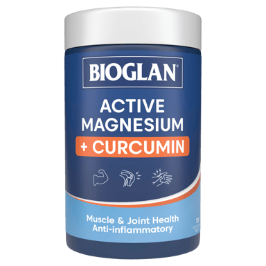 BIOGLAN ACTIVE MAGNESIUM + CURCUMIN 120 TABLETS