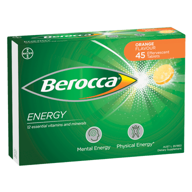 BEROCCA ORANGE 45 EFFERVESCENT TABLETS