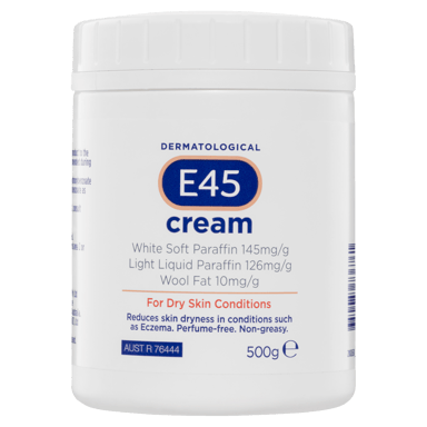 E45 DERMATOLOGICAL CREAM TUB 500G