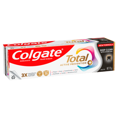 COLGATE TOOTHPASTE TOTAL CHARCOAL DEEP CLEAN 115G
