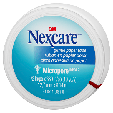 NEXCARE MICROPORE PAPER TAPE 12.5MM X 9.1M WHITE