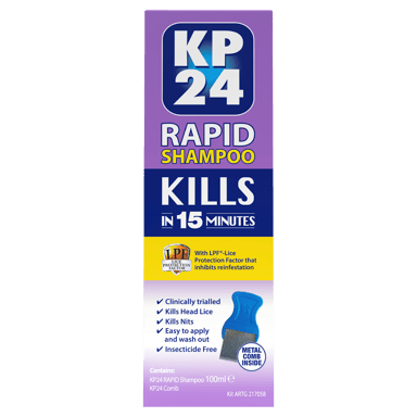KP24 RAPID HEAD LICE SHAMPOO LPF 100ML