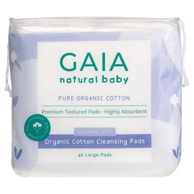 GAIA COTTON CLEANSING PADS LARGE 40 PACK