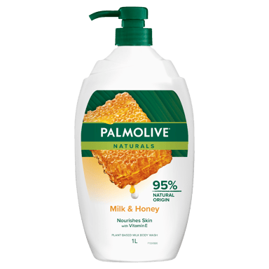 PALMOLIVE BODY WASH NATURALS MILK & HONEY 1 LITRE