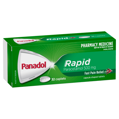 PANADOL RAPID 500MG 32 CAPLETS