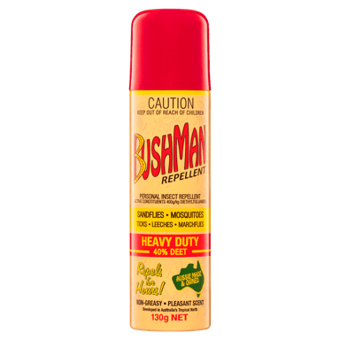 BUSHMANS HEAVY DUTY INSECT REPELLENT AEROSOL 130G