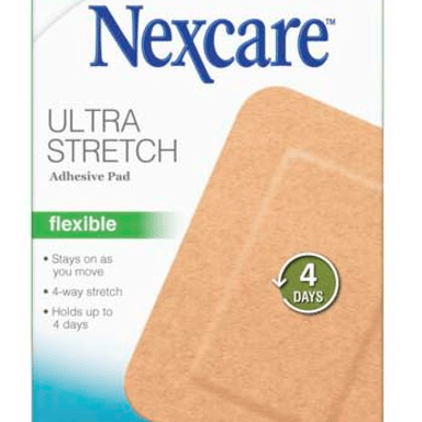 NEXCARE ULTRA STRETCH FLEXIBLE ADHESIVE PAD 4 PACK