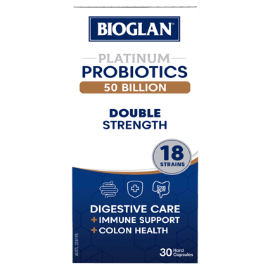 BIOGLAN PLATINUM PROBIOTICS 50 BILLION 30 CAPSULES