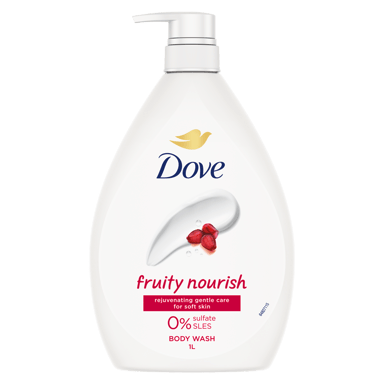 DOVE BODY WASH NOURISH POMEGRANATE & LEMON VERBENA 1 LITRE