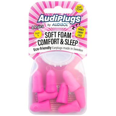 AUDISOL AUDIPLUGS SOFT FOAM COMFORT & SLEEP 1 PAIR