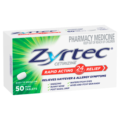 ZYRTEC MINI 50 TABLETS